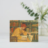 The Library By Elizabeth Shippen ポストカード (スタンド正面)