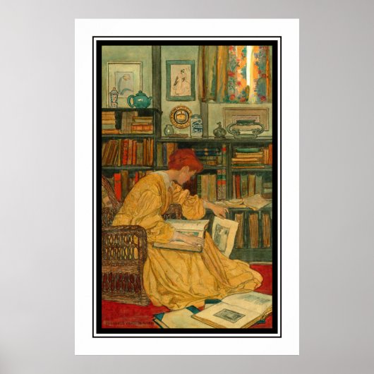 The Library by Elizabeth Shippen Green ポスター (正面)
