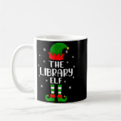 The Library Elf Christmas Party Matching Family Xm コーヒーマグカップ (左)