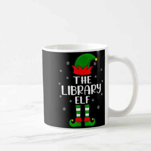 The Library Elf Christmas Party Matching Family Xm コーヒーマグカップ (右)