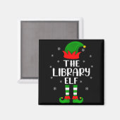 The Library Elf Christmas Party Matching Family Xm マグネット (正面/裏面)