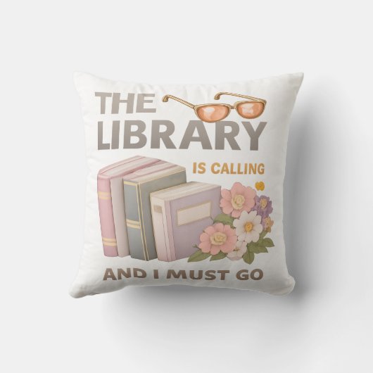 THE LIBRARY IS CALLING AND I MUST GO  クッション (裏面)