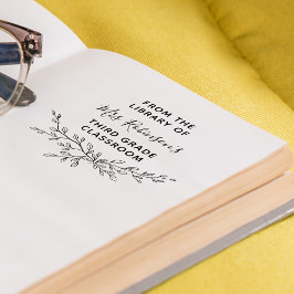 The Library Of Greenery Branchパーソナライズされたから セルフインキングスタンプ