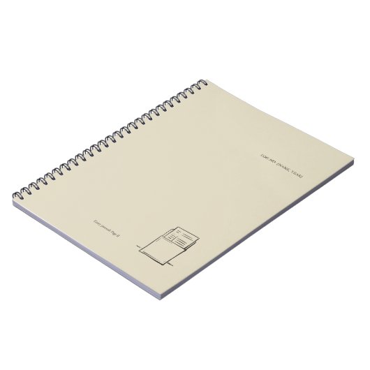 The Library Stamp Minimalist Book Lover Notebook  ノートブック (左側)