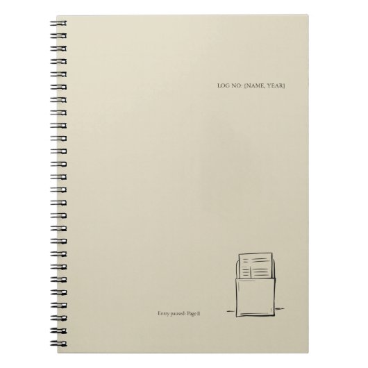 The Library Stamp Minimalist Book Lover Notebook  ノートブック (正面)