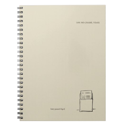 The Library Stamp Minimalist Book Lover Planner ノートブック (正面)