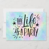 "The Life Is a Party" Celebration Invitation – Fun 招待状 (正面)