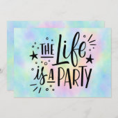 "The Life Is a Party" Celebration Invitation – Fun 招待状 (正面/裏面)