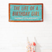 The Life of a Birthday Girl Party Welcome  横断幕 (インサイチュ)