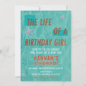 The Life of a Birthday Girl Showgirl Birthday 招待状 (正面)