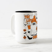 The Life of a showghoul Halloween Costume Bow Boo ツートーンマグカップ (正面左)