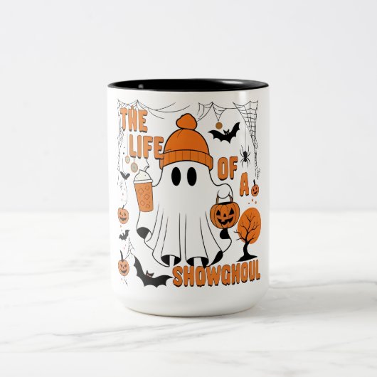 The Life of a showghoul Halloween Costume Bow Boo ツートーンマグカップ (中央)