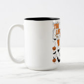 The Life of a showghoul Halloween Costume Bow Boo ツートーンマグカップ (左)