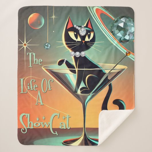 The Life Of A Showgirl Cat シェルパブランケット (正面)