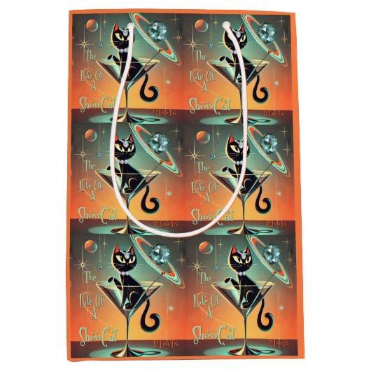 The Life Of A Showgirl Cat ミディアムペーパーバッグ (正面)