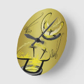 The Light Cap Zaps ラウンド壁時計 (傾斜)