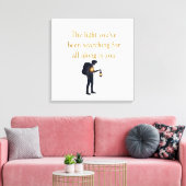 The light is you iPad Smart Cover キャンバスプリント (インサイチュ (リビング))