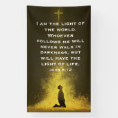The Light of Life John 8:12   横断幕 (縦)
