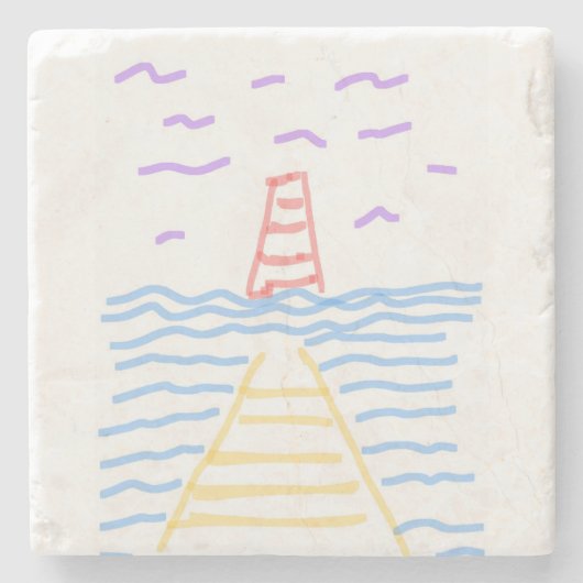 The Lighthouse and the Pier Stone Coaster ストーンコースター (正面)