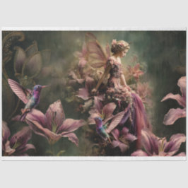 The Lily Fairy Tale Fantasy Hummingbird Floral 薄葉紙