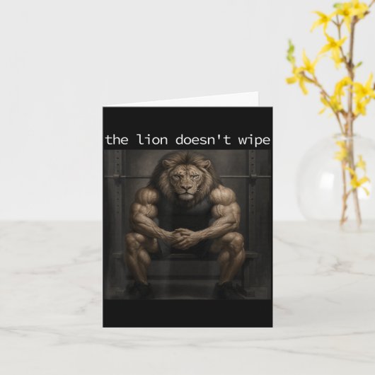 The Lion Does Not Wipe Lion Does Not Concern Himse カード (黄色い花)