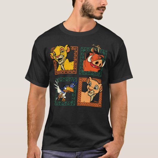 The Lion King - Simba Nala Timon Pumbaa Zazu Chara Tシャツ (正面)
