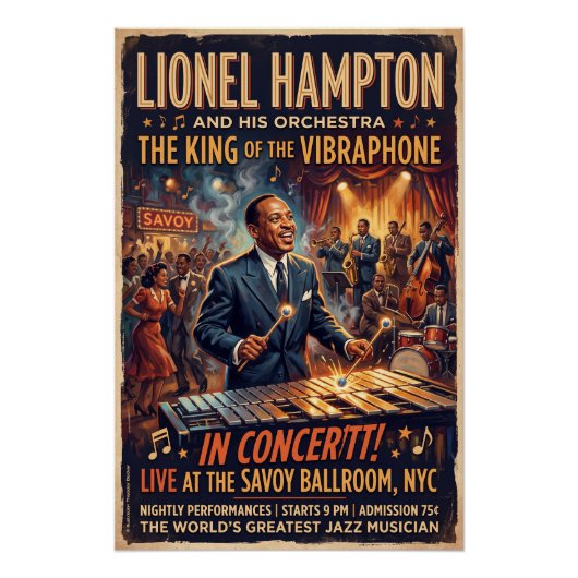 The Lionel Hampton Orchestra ポスター (正面)