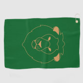 The Lion's Gaze: Golden Contour ゴルフタオル (横)