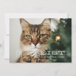 The List いけな Cat Christmasおもしろい Card シーズンカード