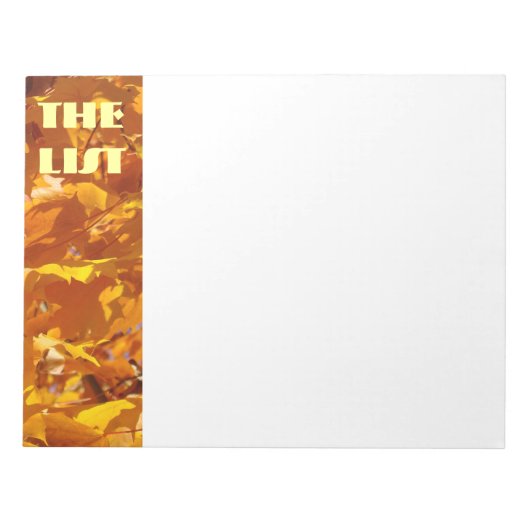 THE LIST メモ帳 オータムリーフ (正面)