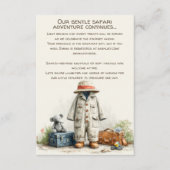 The Little Explorer | Safari Adventure Baby Shower エンクロージャーカード (正面)