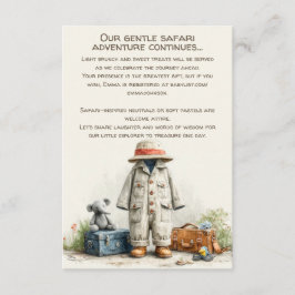 The Little Explorer | Safari Adventure Baby Shower エンクロージャーカード