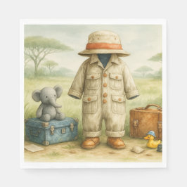 The Little Explorer | Safari Adventure Baby Shower スタンダードランチョンナプキン