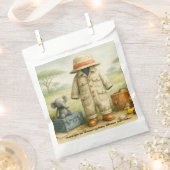 The Little Explorer | Safari Adventure Baby Shower フェイバーバッグ (クリップ留めされた状態)