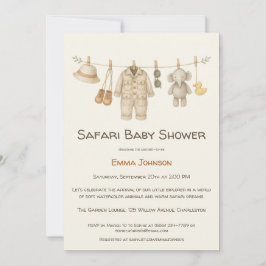 The Little Explorer | Safari Adventure Baby Shower 招待状