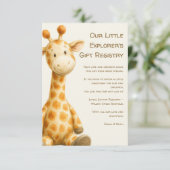 The Little Explorer | Safari Friends Baby Shower エンクロージャーカード (スタンド正面)