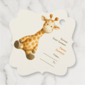 The Little Explorer | Safari Friends Baby Shower フェイバータグ (裏面)