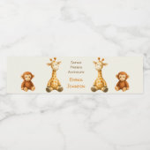 The Little Explorer | Safari Friends Baby Shower ペットボトルラベル (シングルラベル)