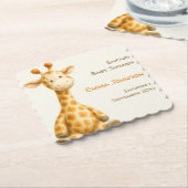 The Little Explorer | Safari Friends Baby Shower ペーパーコースター (アングル)