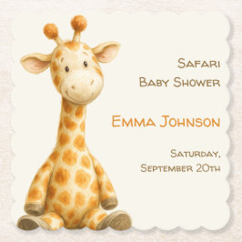 The Little Explorer | Safari Friends Baby Shower ペーパーコースター