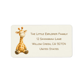 The Little Explorer | Safari Friends Baby Shower ラベル