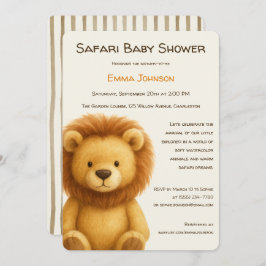 The Little Explorer | Safari Friends Baby Shower 招待状
