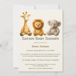 The Little Explorer | Safari Friends Baby Shower 招待状
