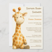 The Little Explorer | Safari Friends Baby Shower 招待状 (正面)