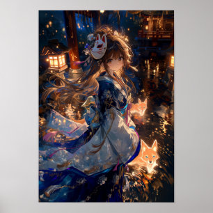 The Little Kitsune Goddess of the Sacred Blue ポスター