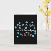 The Little Lights Aren't Twinkling Funny Christmas カード (黄色い花)