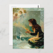 "The Little Match Girl" by E S Hardy ポストカード (正面/裏面)