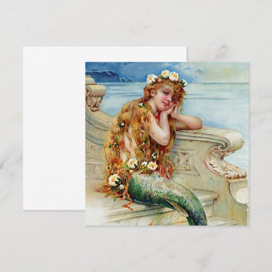 “The Little Mermaid” by E S Hardy 招待状 (正面/裏面)