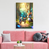 The Little Steps of Big Friendship キャンバスプリント (インサイチュ (リビング))