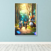 The Little Steps of Big Friendship キャンバスプリント (インサイチュ (ウッドフロア))